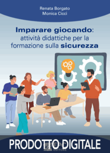mostra copertina del libro: imparare giocando, attività didattiche per la formazione sulla sicurezza